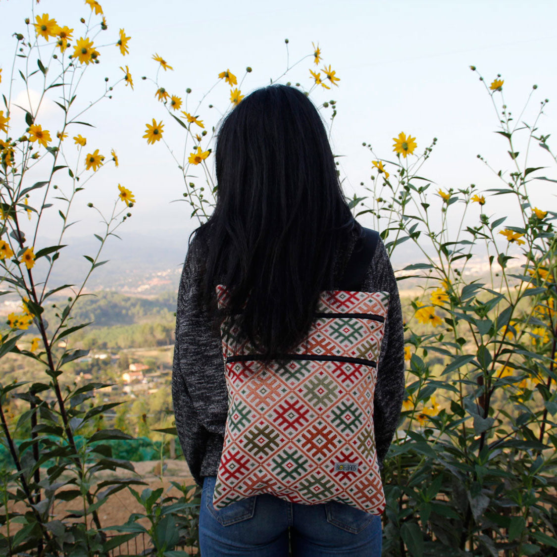 Mochila motivos geométricos
