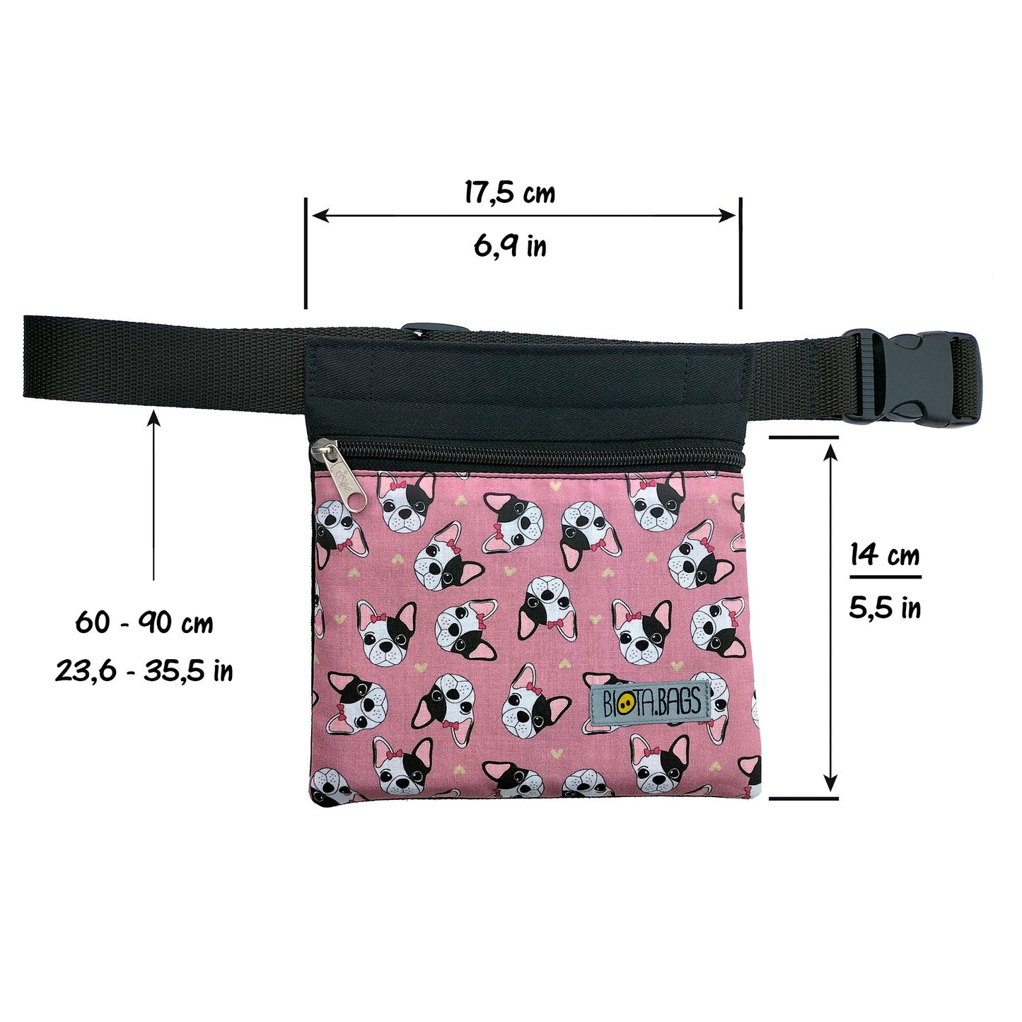 Riñonera infantil Perritos Rosa