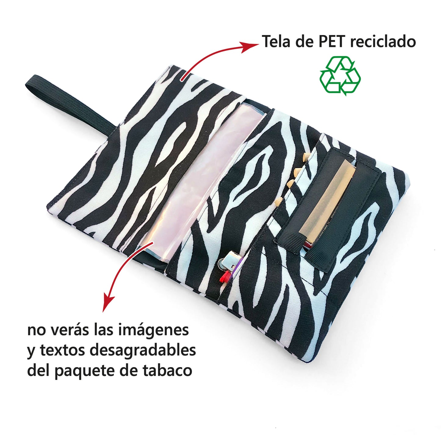 PITILLERA CEBRA, tela reciclada PET