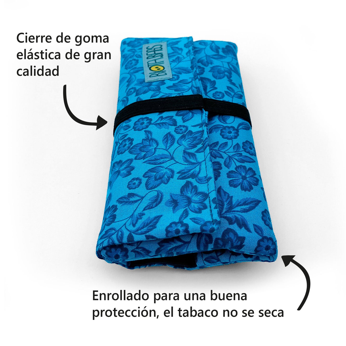 PITILLERA TABACO FLORES AZUL