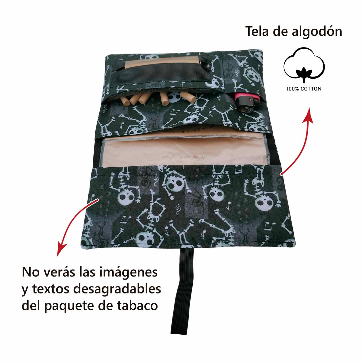 PITILLERA TABACO LIAR ESQUELETOS