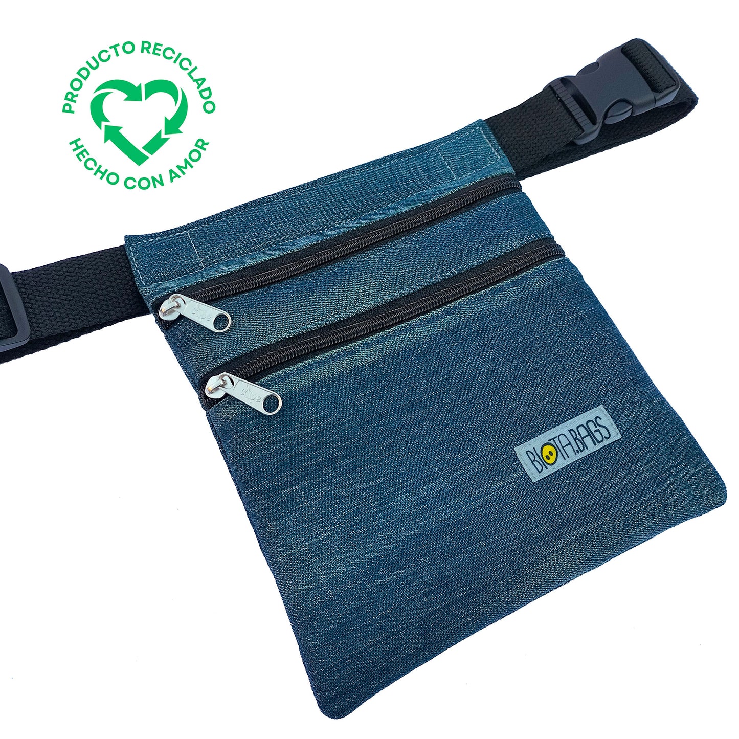 Riñonera Tejano Reciclado 3 Medidas a escoger